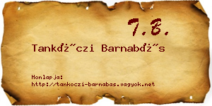Tankóczi Barnabás névjegykártya