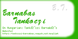 barnabas tankoczi business card